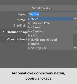 Automatické doplňování názvu, popisu a lokace